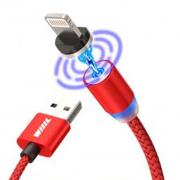 Кабель WIIIX CBM980-U8-10R магнитный USB-Lightning красный 1м